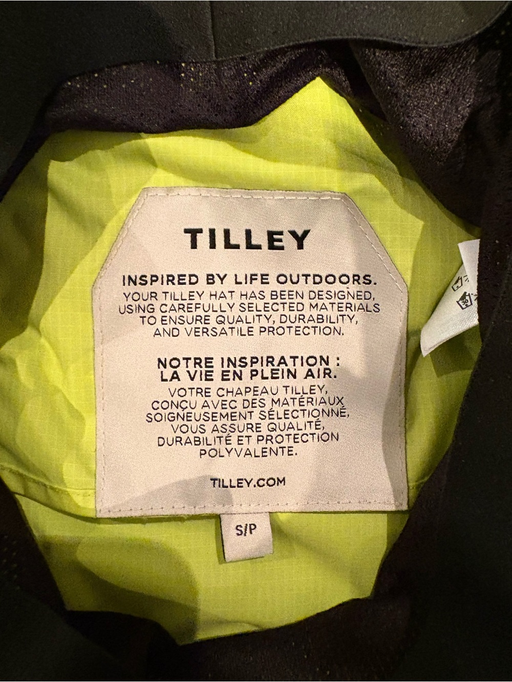 Tilley Women's Black Jacket with Neon Lime Lining